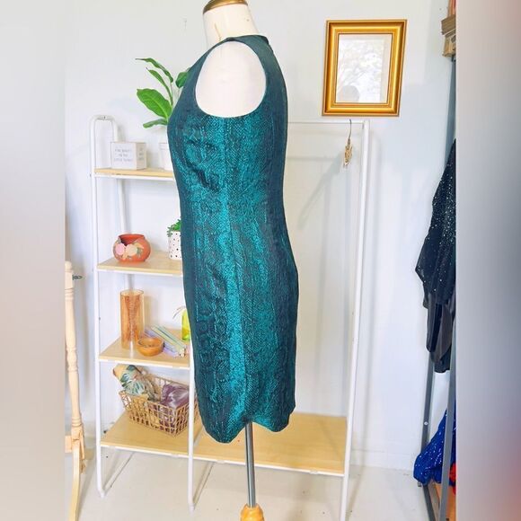 Peter Nygard Green Snakeprint Mini Dress - Picture 3 of 5